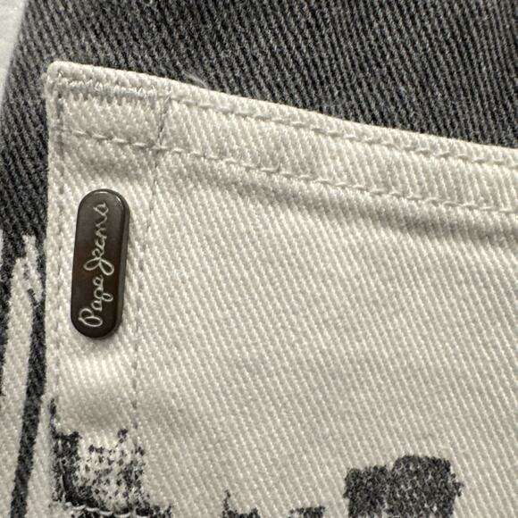 Vintage PEPE Jeans of London Black And White‎ printed images 29x31 Womens Rare - Picture 7 of 7